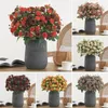 Kwiaty dekoracyjne Outdorzy sztuczna karnacja na każdą pogodę realistyczną gałąź z łodygiem 10 głowa do domu