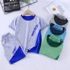 Çocuklar Hızlı Hızlı Sport Suit Basketbol Futbol Futbolu Kısa Kollu Tshirt ile Şortlu Teen Sportswear Terze Kıyafetleri 240318