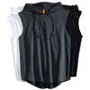 Men's Tank Tops MRMT 2024 Brand Large Vest Hooded Sleeveless Loose Casual Solid Color Sports Men Waistcoat
