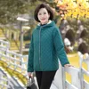 2022 New Autumn Winter Middle-Aged Elderly Mothers Female Keep Warm Down Cott Jacket Add Veet Short Hooded Ladies Coat y9Ck#