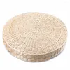 Kudde halm japansk tatami stickad platt säte meditation matta soffa golv yoga zen stol pad