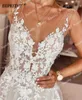 都会のセクシーなドレスBepeithy Backless v Neck Lace Wedding for Bride Women 2023 levenes