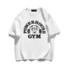 T-shirt de gymnastique d'été 100 Pure Cott T-shirt surdimensionné pour hommes Impression graphique Sport Plus Taille T-shirt pour femmes Free Ship z4FU #