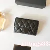 Projektant mody luksusowy uchwyt na karty uchwyt na karty Projektanci mężczyźni Kobiety portfel portfel karta portfel Torebka uchwyt karty Fold Flap Caviar skóra