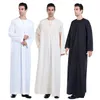 民族衣類イスラム教カフタンイスラム教徒の男性モロッコのカフタン手は、2024年夏のゆるく通気性のあるゆるく通気性のあるjubba thobe