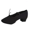 Dance Shoes Women's Indoor With Soft Soles Teachers's Ballet Heels Adult Black Oversized Teacher T