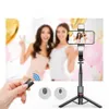 Selfie Monopiedi Selfie Stick Telefono Treppiede Supporto per telefono cellulare con doppia luce di riempimento Selfie Stick wireless Supporto per trasmissione live per registrazione video 24329