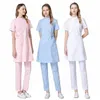 Uniforme médico enfermeira outfit laboratório robe beleza sal receber cintura workwear roupas de enfermeira para mulheres traje sanitário y07X #