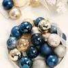 Party Decoration Luxury Blue Plastic Ball 6cm Ornements de Noël Année