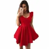 Borntogirl Элегантные вечерние официальные платья для женщин Уличная одежда Fi Sleevel с высокой талией Сексуальные красные платья Dr Vestidos Y2K 2023 h31H #