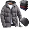 Vintermänjacka fast färg Leisure vadderad LG-hylsan blixtlås med huva Cott-Padded Jacket utomhusskidåkning Ridning varm kappa P5QV#