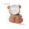 Horloges de table Alarme de bureau Horloge Cochon Porte-stylo multifonctionnel Fournitures scolaires Papeterie Boîte de rangement pour pinceaux de maquillage