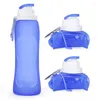 Water Bottles Foldable Portable Cup Food Grade Silicone Bottle High-Temperature Resistant Outdoor Sports Cycling