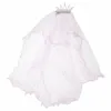 Kids FR z wielopoziomowym festiwalem dziewczyny Dr Girls Veil Hair Acries Purple /Pink /White Y7uv#