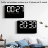 Wall Clocks Large Led Digital Clock 12/24h Adjustable Brightness Temperature Humidity Display Table Alarm Electronic