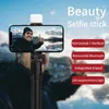 Selfie Monopods Bluetooth sans fil Selfie bâton Mini trépied pliant monopode extensible avec lumière de remplissage obturateur à distance pour IOS Android téléphone tenir 24329