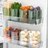 収納ボトルフルーツ野菜エッグボックス冷蔵庫サイドドアボックスハンドルケースコンテナ付きキッチンコンテナ付き新鮮なオーガナイザー