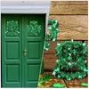 Fleurs décoratives 2 PCS Cadre à quatre feuilles Décoration de cerceau Shamrock Metal Couronne en fer forgé Patcher de rêve