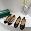 Siyah Bale Daireler Ayakkabı Kadın Bahar Kapitone Pu Deri Kayma Üzerinde Balerin Lüks Yuvarlak Toe Ladies Elbise Zapatos de Mujer 240329