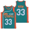 Jackie Moon Semi Pro Movie Flint Tropics Movie College-Basketballtrikot, Grün, Weiß, Schwarz, Größe S-XXL