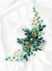 Green Crystal Bride Hair pente Rhineste Cabeça Jóias de Jóias de Cabelo Para Mulheres e Meninas Decoração de Dama de Brides Decoração Presentes C8au#