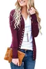 11 Effen Kleur Vrouwen Gebreid Vest Jas Lente Herfst 2024 Casual V-hals Lg Mouw Gehaakte Gebreide Trui Jas Vrouwelijke Tops m5lQ #