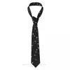 Bow Ties Night Flight Routes Airplane Airport Sign Classic Men's Printed Polyester 8cm Width Necktie Cosplay Party Accessory