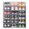 Autre organisation de stockage à domicile Ders US 12pcs / set boîte à chaussures transparente pliable boîtier en plastique épaissi organisateur rack affichage boîte à chaussures drop d otd76