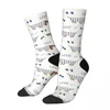 Chaussettes pour hommes Woof chiens et os mignons rétro Harajuku teckel chien Style de rue motif sans couture équipage fou chaussette cadeau imprimé