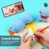 Tricot LMDZ Kit de crochet pour débutants en forme de dinosaure non fini pour adultes et enfants avec accessoires de crochet et instructions (français non garanti)