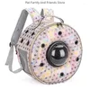 Cat Carriers Custom Pet Bag Going Out Carrying Breathable Round Space Backpack Hand Travel