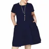 Stor storlek 9xl 2022 Summer Fat Mom Woman Dr Loose Plus Size Women Clothing 9xl Dr Vestidos Clearance Sale R9Yr#