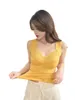 Camisoles & Tanks Camisole With Built In Bra Vest Tank Basic Elastic Shapewear Slimming Body Crop Top For Women Knitted Off Shoulder One XL
