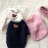 Abbigliamento per cani Coral Fleece Piegeli con cappuccio per animali domestici peluche cartone animato camicie da cucciolo calde vestiti invernali graziosi per piccolo cappotto