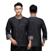 Mannen Cake Shop Cafe Pastry Chef Kleding Frans Restaurant Hotel Chef Uniform Keuken Kantine Chef Werk Lg Mouw Jas 02Fr #