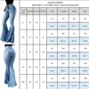 Jeans Femme Femmes jean coupe ajustée Denim pantalon cloche bas taille haute Bootleg jean Stretch femme Flare pantalon mode jambe large déchiré jean 24328