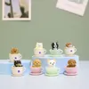 8 szt. Teacup pies koty figurka mini zwierzęta dekoracja miniaturowa zająca żywica figurka rzemiosła domowe ozdoby ogrodowe DIY Akcesoria 240401