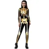 3D Skull Digital Printing Womens Jumpsuit Nya mode cosplaybyxor