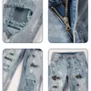 Plus Größe Männer Sexy Cut Out Jeans Fi Pailletten Denim Hosen Herren Casual Pantal 2023 Amerika Europa Heavymetal Demin Hosen S8Rx #