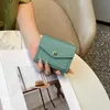 2024 New Palm Print Cowhide Color Blocking Short Style 3 Fold Wallet Genuine Leather Matching Clip Card Bag Bags