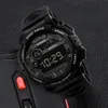 Wristwatches Luminous Sport Mens Digital Watch Advanced Silicone Strap Wrist Watches LED Man Black Military Watch Hodinky Relogio Masculino 24329