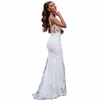 Lorie Lace Mermaid Wedding Dres Spaghetti Straps spetsapplikationer Brud Dr V Neck elegant mjuk tull bröllopsklänningar 2023 M6L3#