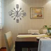 装飾的なプレートスプーンとフォークのある大きなキッチンの壁の時計素晴らしい家の装飾素敵なギフト時計Creativ Tableware