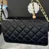 Haute qualité femmes en cuir véritable petit sac à bandoulière nouveau classique dame diamant Pattem sac à bandoulière marque de mode française matelassée luxe designer rabat sac à main