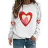 Damen-Kapuzenpullover, Damen-Sweatshirt, Reißverschluss, einfarbig, Rundhalsausschnitt, locker, langärmelig, Valentinstag-Aufdruck, Kapuzenpullover, Damenjacke mit Kapuze