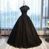 Det är Yiiya Wedding Dr 2019 High Neck Beading Lace Black Wedding Dres Elegant Plus Size Crystal LG Vestido de Novia CH057 T9K3#