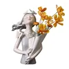 Vases créatifs mode nordique papillon fille fleur tenant résine pot vase lumière sèche luxe décoration douce