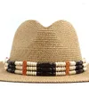 Bérets réglables hommes femmes pour Panama chapeau bohême Cowboy accessoires coquille ceintures été classique tresse bandes