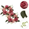 Dekorative Blumen, handgefertigt, floraler Frühling, künstlicher Kerzenständer, Girlande, Hochzeitsdekoration, Kranz
