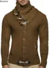 Outono inverno homem suéteres streetwear roupas gola alta camisola homens lg manga malha pullovers macio quente básico camisola masculina c33i #